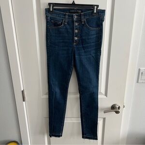 Veronica Beard Debbie High Waist Fray Hem Jeans Vintage Wash (sz 26)